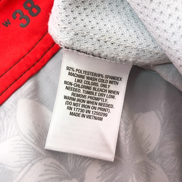 10" Aqua Gray White Stoked Floral Board Short - Picture 7 of 8